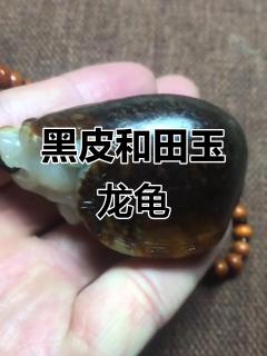 和田玉龙龟手把件,黑皮籽料盘玩乐趣多